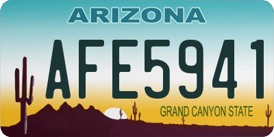 AZ license plate AFE5941