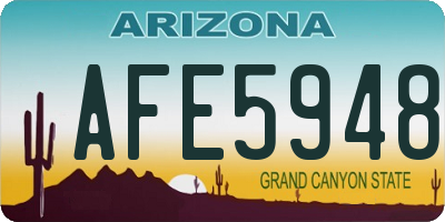 AZ license plate AFE5948