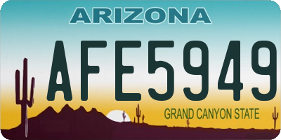 AZ license plate AFE5949