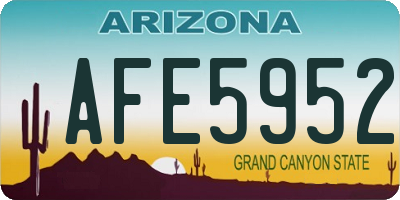AZ license plate AFE5952