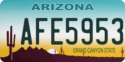 AZ license plate AFE5953