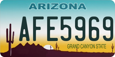 AZ license plate AFE5969