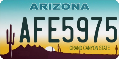 AZ license plate AFE5975