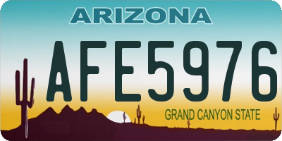 AZ license plate AFE5976