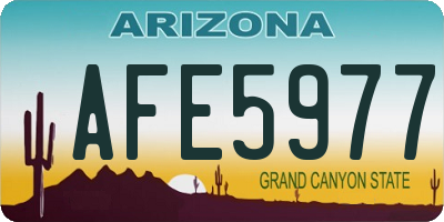 AZ license plate AFE5977