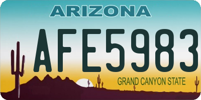 AZ license plate AFE5983