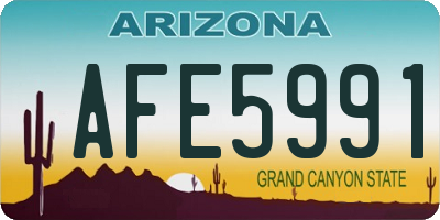 AZ license plate AFE5991