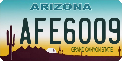 AZ license plate AFE6009
