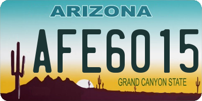 AZ license plate AFE6015