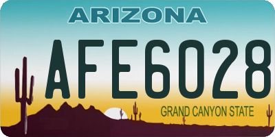 AZ license plate AFE6028