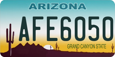 AZ license plate AFE6050
