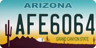 AZ license plate AFE6064