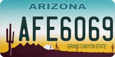 AZ license plate AFE6069