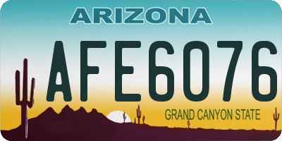 AZ license plate AFE6076