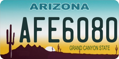 AZ license plate AFE6080