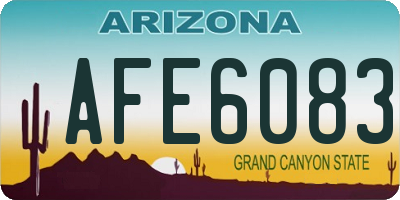 AZ license plate AFE6083