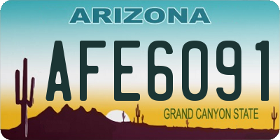 AZ license plate AFE6091
