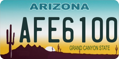 AZ license plate AFE6100