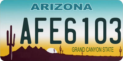 AZ license plate AFE6103