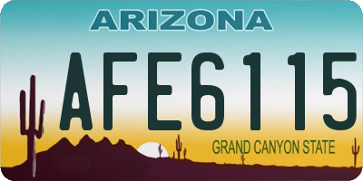 AZ license plate AFE6115