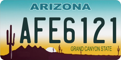 AZ license plate AFE6121