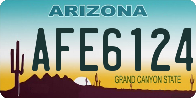 AZ license plate AFE6124