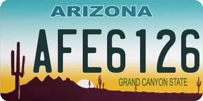 AZ license plate AFE6126