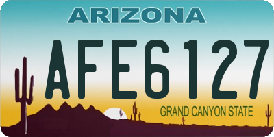 AZ license plate AFE6127