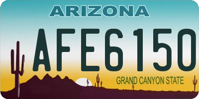 AZ license plate AFE6150
