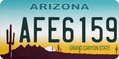 AZ license plate AFE6159