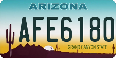 AZ license plate AFE6180