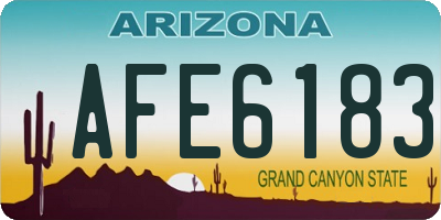 AZ license plate AFE6183