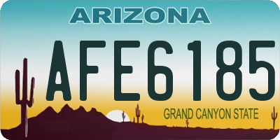 AZ license plate AFE6185