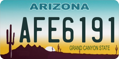 AZ license plate AFE6191