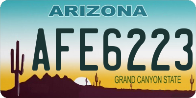 AZ license plate AFE6223