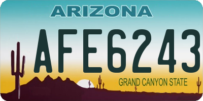 AZ license plate AFE6243