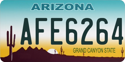 AZ license plate AFE6264