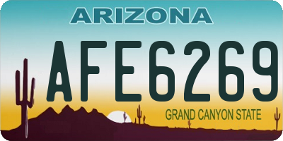 AZ license plate AFE6269