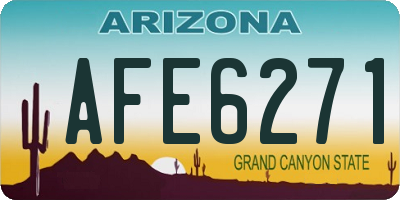 AZ license plate AFE6271