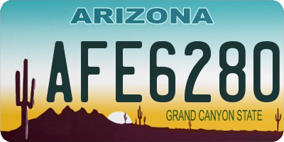 AZ license plate AFE6280