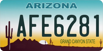 AZ license plate AFE6281