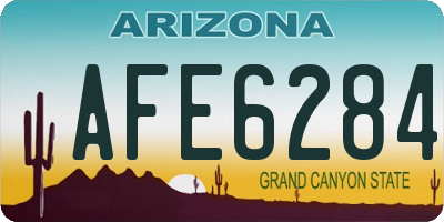 AZ license plate AFE6284