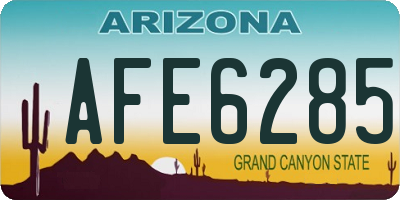 AZ license plate AFE6285