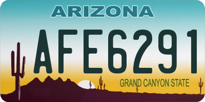AZ license plate AFE6291