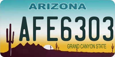 AZ license plate AFE6303