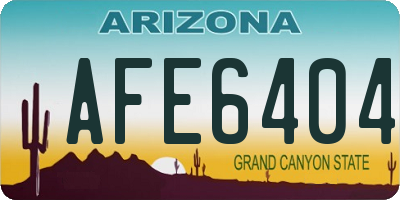 AZ license plate AFE6404