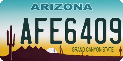 AZ license plate AFE6409