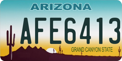 AZ license plate AFE6413