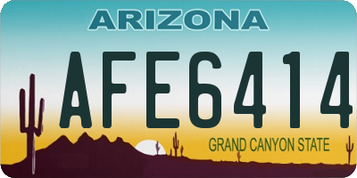 AZ license plate AFE6414