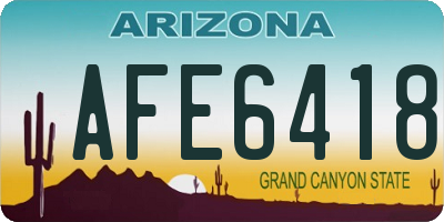 AZ license plate AFE6418